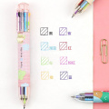 And Stal mignon stylo multifonction 8 couleurs d&#39;encre en 1 stylo à bille en plastique pour les fournitures scolaires